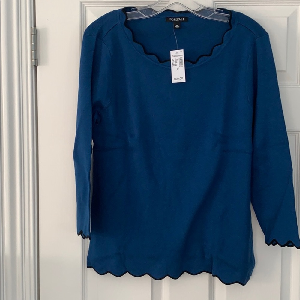 Blue and black sweater